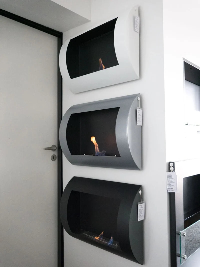 ScandiFlames Ocean White Wall Mounted Bioethanol Fireplace