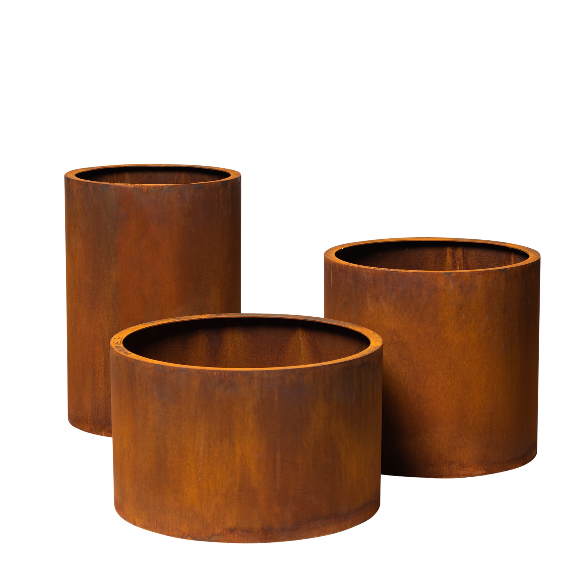 GrillSymbol Corten Steel Flower Pot Set Sisters