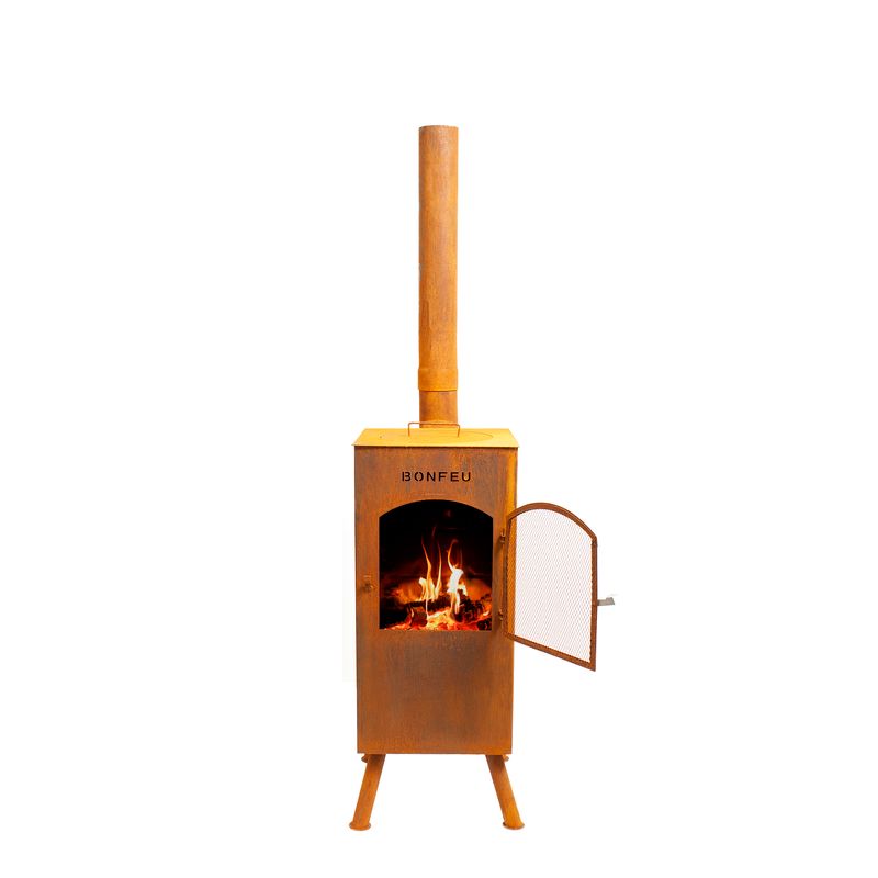 BonFeu, BonCarre, Outdoor Fireplace, Rust
