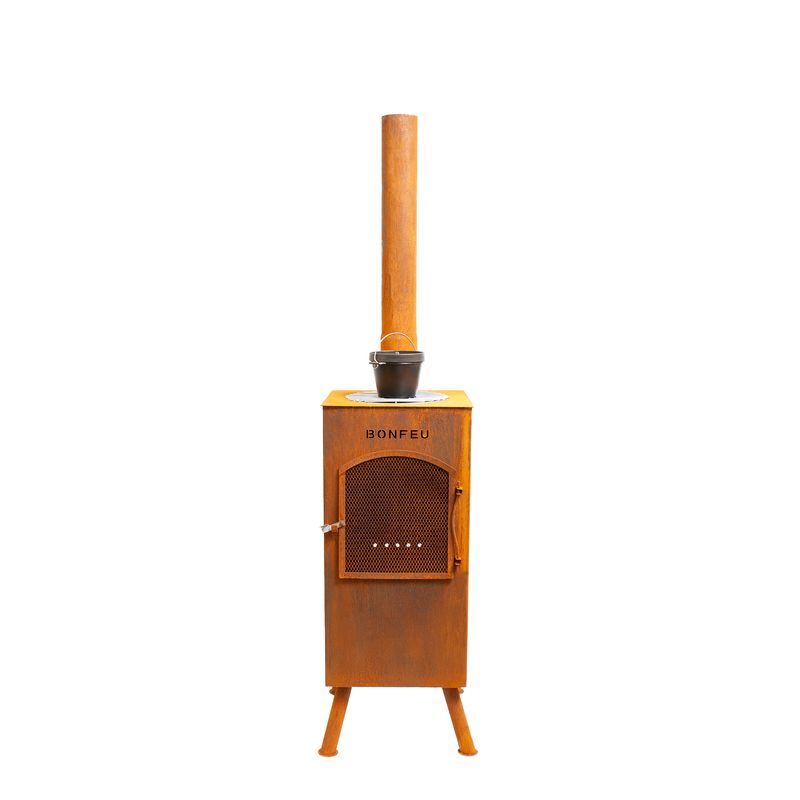 BonFeu, BonCarre, Outdoor Fireplace, Rust