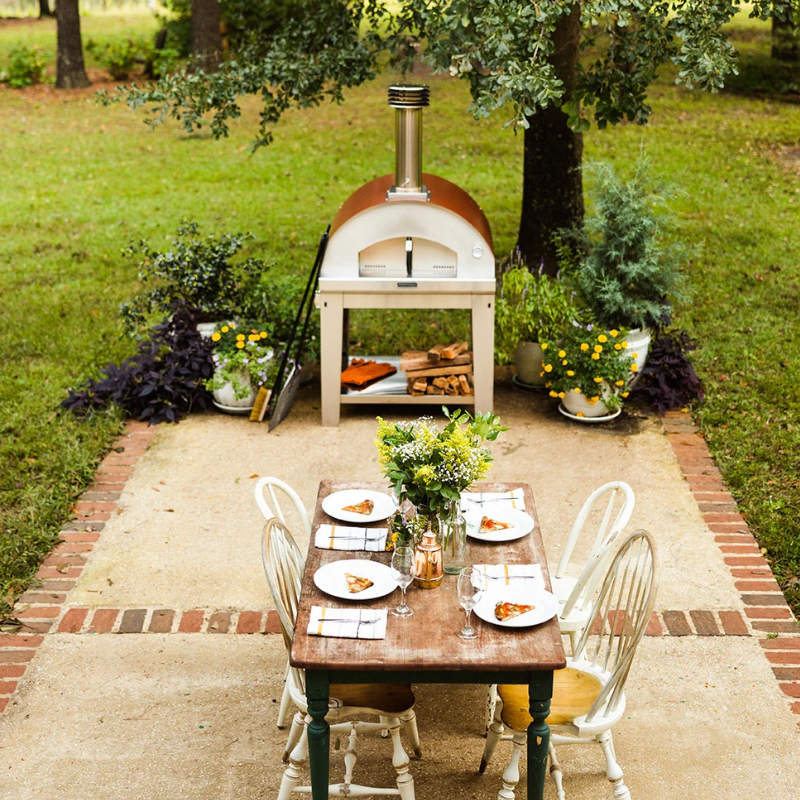Fontana Margherita Rosso Wood Pizza Oven Including Trolley