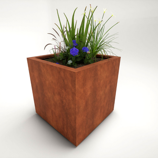 Weather-It Arden Corten Steel Cube Planter