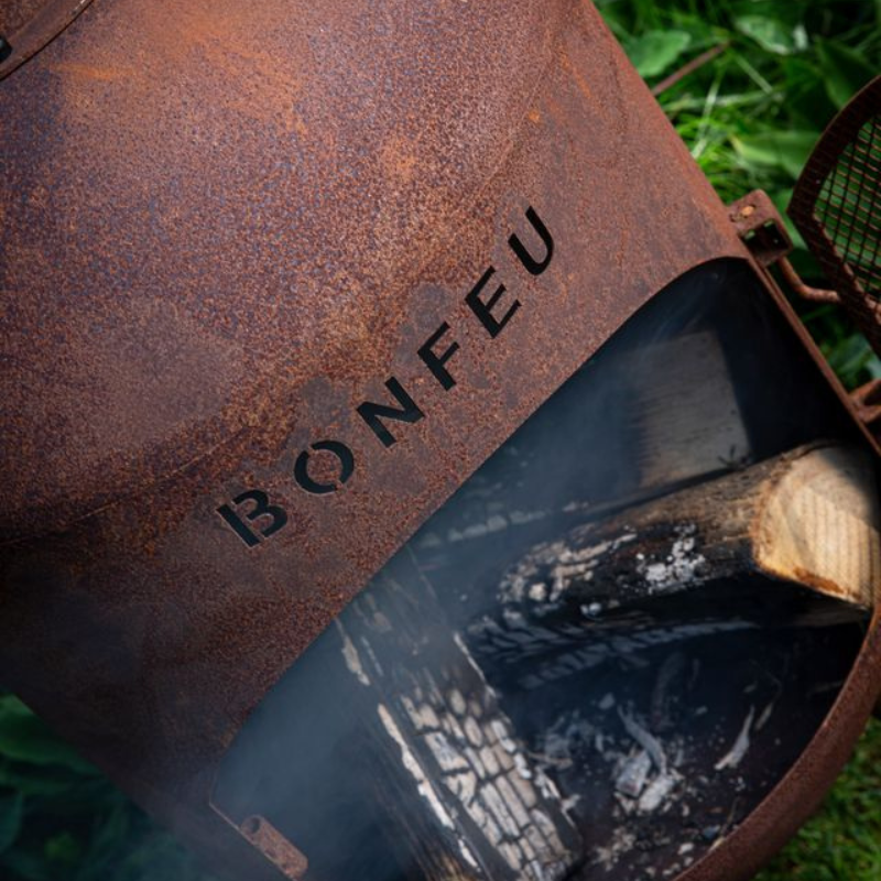 BonFeu, BonSolo, Outdoor Fireplace and Grill, Rust