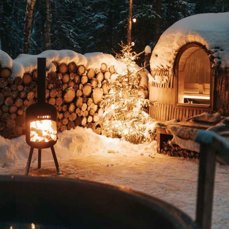Bonfeu, BonBono, Outdoor Fireplace and Grill, Black