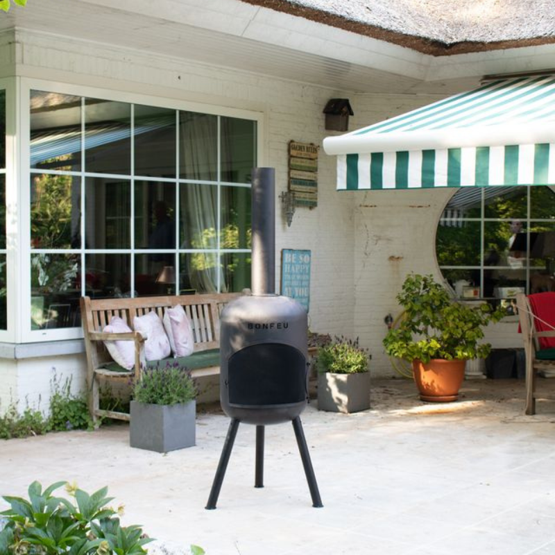 Bonfeu, BonBono, Outdoor Fireplace and Grill, Black