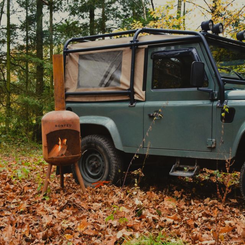 BonFeu, BonBono, Outdoor Fireplace and Grill, Rust