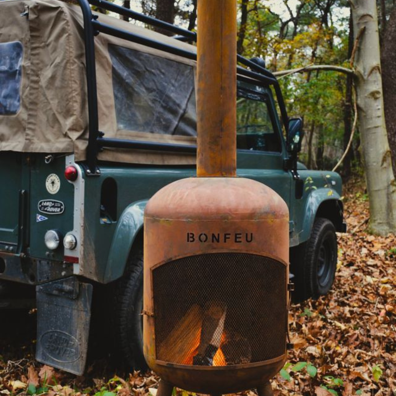 BonFeu, BonBono, Outdoor Fireplace and Grill, Rust