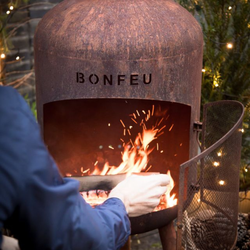 BonFeu, BonBono, Outdoor Fireplace and Grill, Rust