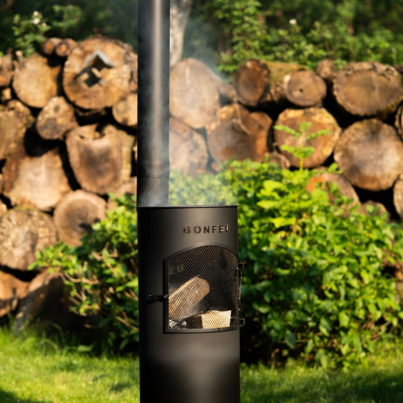 BonFeu, BonGiano LP, Outdoor Fireplace, Black
