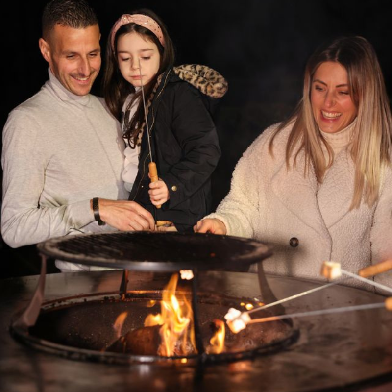 BonFeu, BonBiza XL, Fire Bowl & BBQ Plancha, Rusty Brown