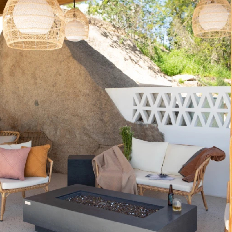 Elementi Plus, Positano, Fire Table, Dark Grey, Concrete Outdoor, Propane / Natural Gas