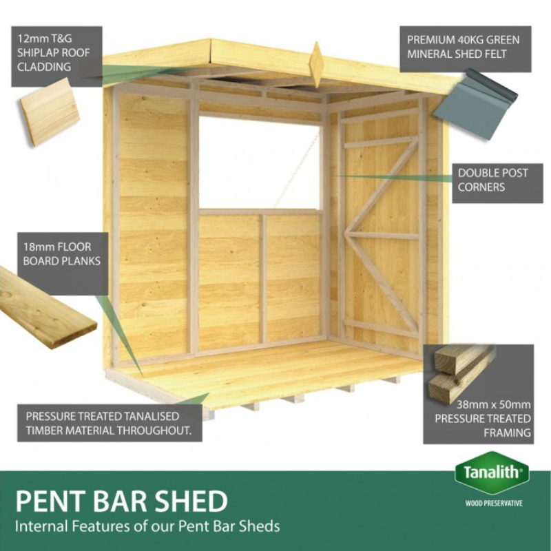 Madagascar 10ft x 8ft Timber Outdoor Bar β Garden Entertaining Hub