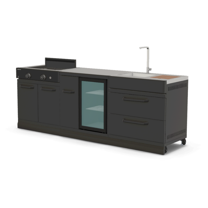 GRLLR Connect Modular Outdoor Kitchen – Stove, Sink, Cooling Unit & Fridge for Ultimate Outdoor Cooking