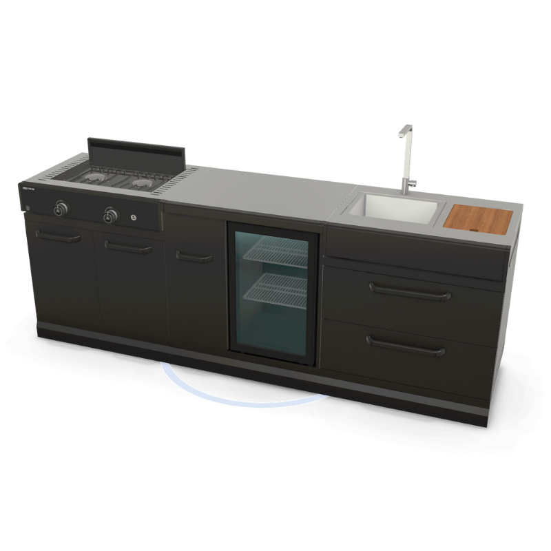 GRLLR Connect Modular Outdoor Kitchen – Stove, Sink, Cooling Unit & Fridge for Ultimate Outdoor Cooking