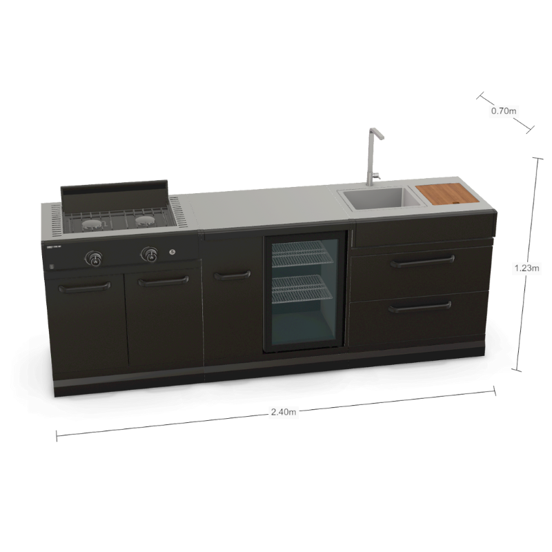 GRLLR Connect Modular Outdoor Kitchen – Stove, Sink, Cooling Unit & Fridge for Ultimate Outdoor Cooking
