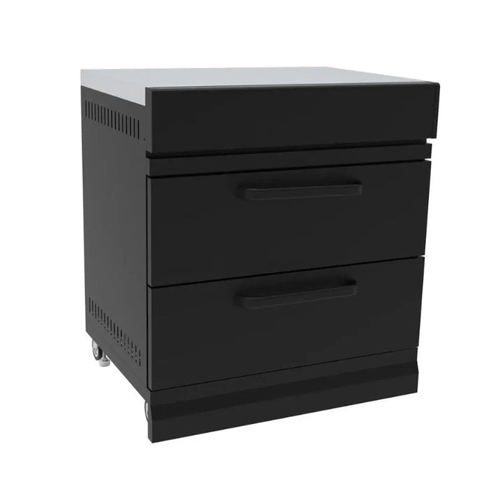 GRLLR Connect Storage Unit | Outdoor Kitchen Drawer Cabinet with Stainless Steel Worktop