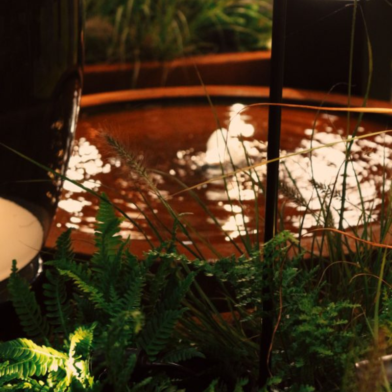 Corten Steel Round Water Table