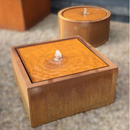 Corten Steel Square Water Table