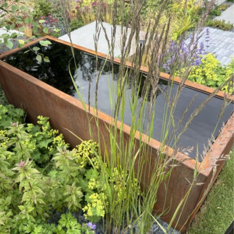 Corten Steel Water Trough Pond