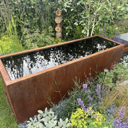 Corten Steel Water Trough Pond