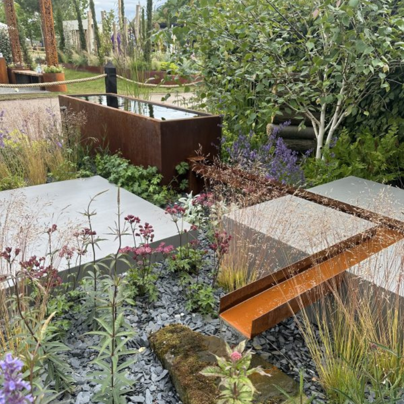 Corten Steel Water Trough Pond