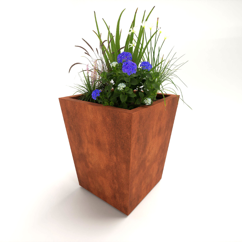 Harrogate β Corten Steel Tapered Garden Planter