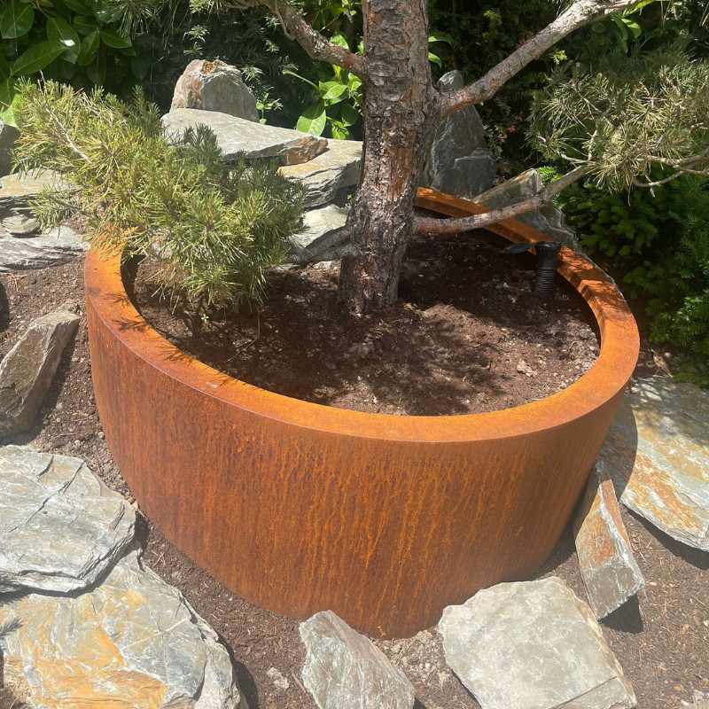 Henley – Corten Steel Cylindrical Planter