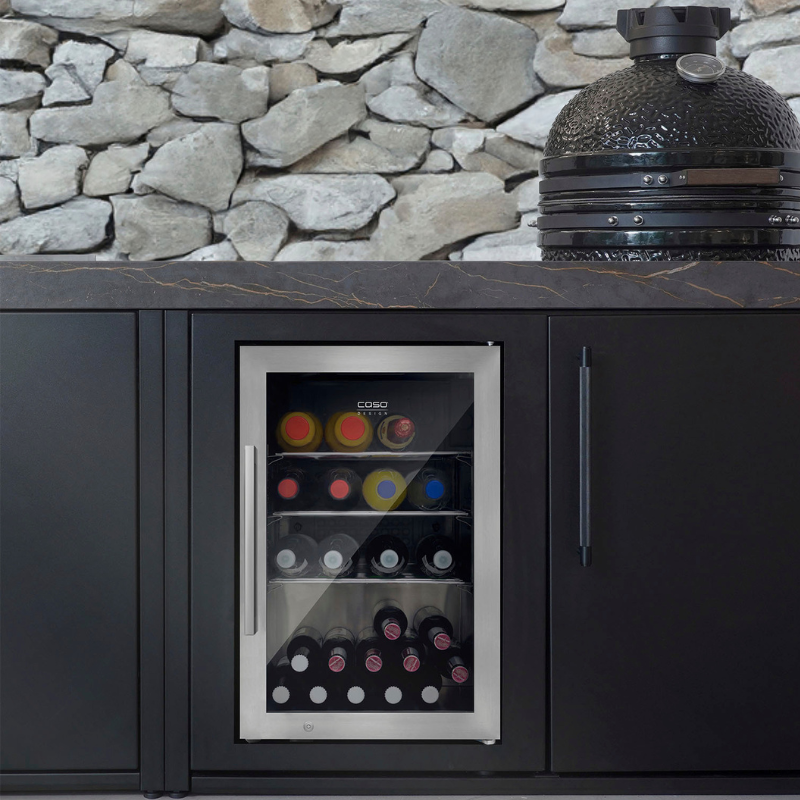 Caso Design, Outdoor Fridge, Silver, Right Sided Hinge