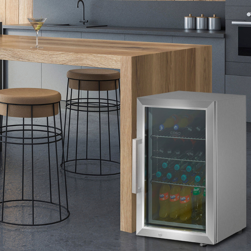 Caso Design, Outdoor Fridge, Silver, Right Sided Hinge