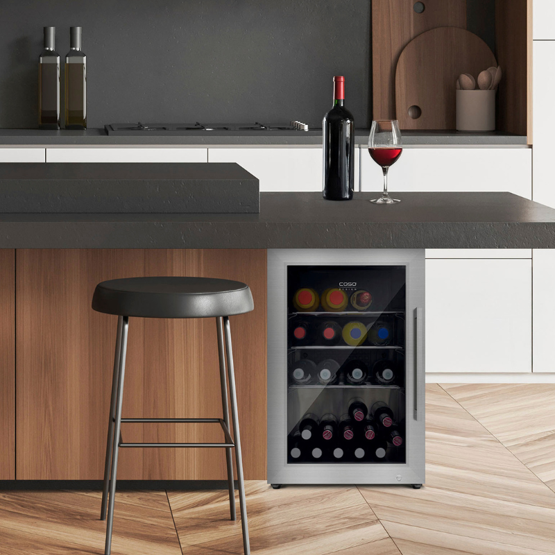 Caso Design, Outdoor Fridge, Silver, Left Sided Hinge