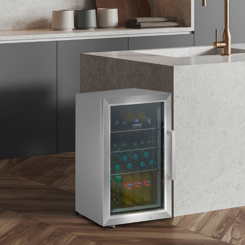 Caso Design, Outdoor Fridge, Silver, Left Sided Hinge