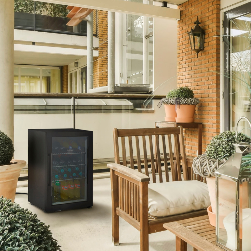 Caso Design, Outdoor Fridge, Black, Left Sided Hinge