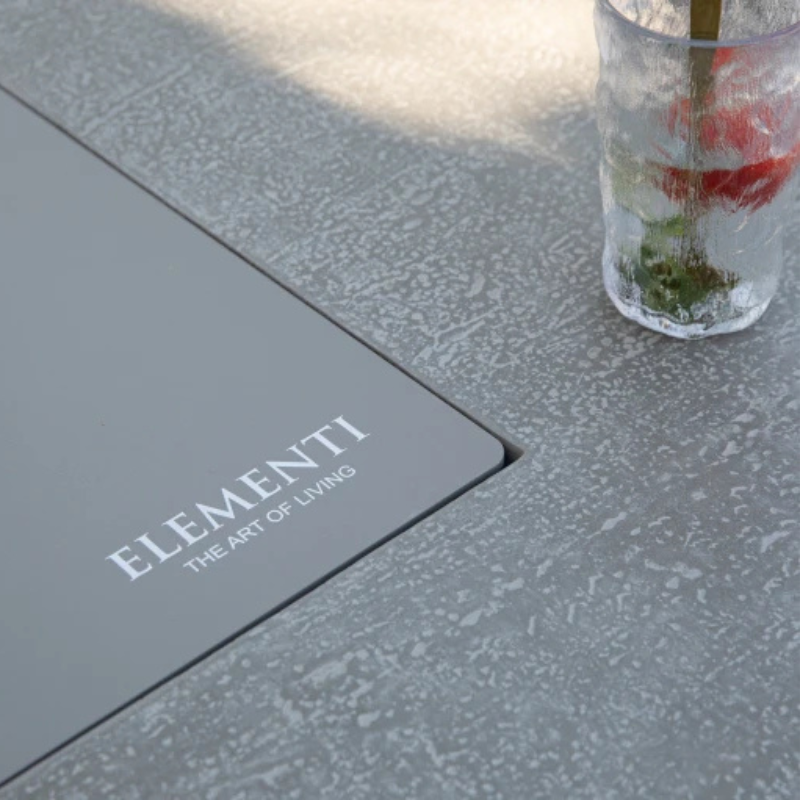 Elementi Plus, Riviera, Fire Table Ligh,t Grey, Concrete Outdoor, Propane / Natural Gas