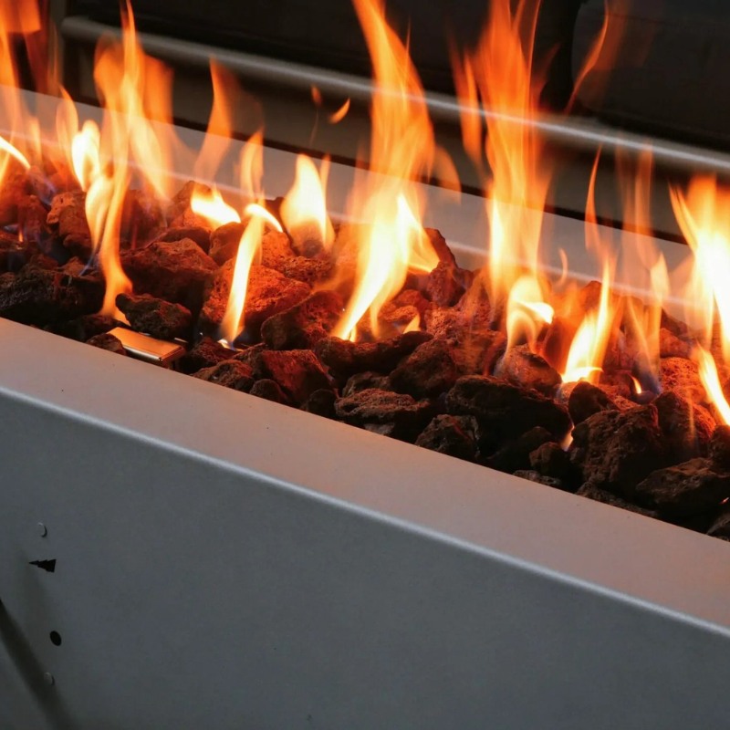 Vulcan β Premium Zinc Rectangle Gas Fire Pit Table