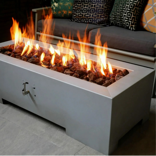Vulcan – Premium Zinc Rectangle Gas Fire Pit Table