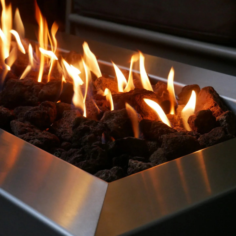 Vulcan β Premium Stainless Steel Rectangle Gas Fire Pit Table