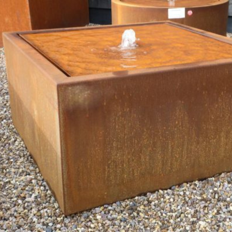 Corten Steel Square Water Table