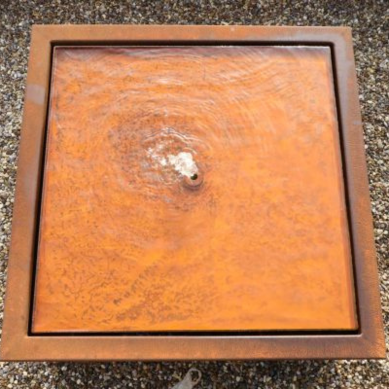 Corten Steel Square Water Table