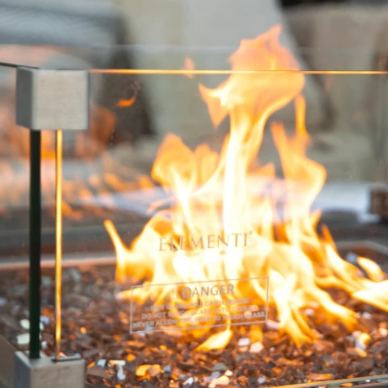 Elementi Plus, Sofia, Fire Table, Marble, Porcelain Outdoor, 60,000 BTU