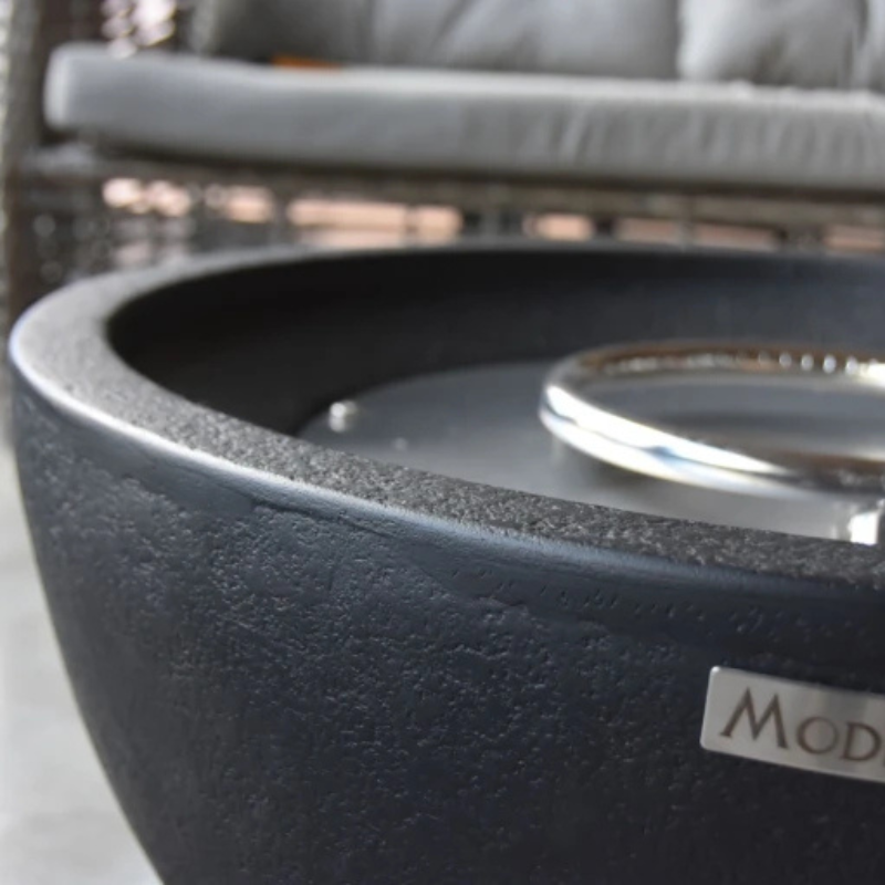 Elementi, Jefferson Fire Bowl, Glass-Fibre Reinforced Concrete Outdoor Propane, 40,000 BTUs