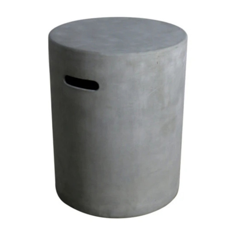 Elementi Plus, Round Tank Cover, Light Grey, GFRC Gas Storage