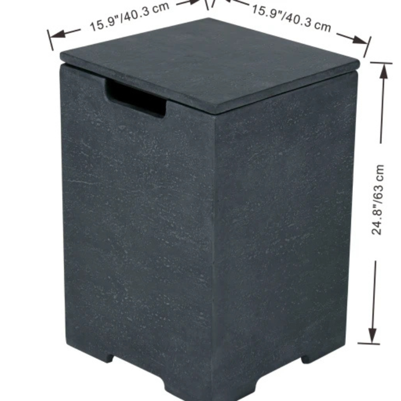 Elementi Plus, Dark Grey, Tank Cover, GFRC Outdoor Gas Storage