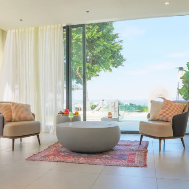 Elementi, Ikaria Cobble Coffee Table, Space Grey Outdoor