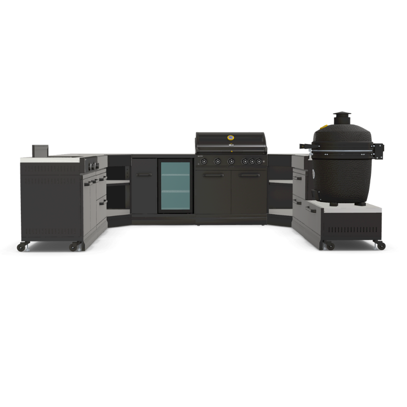 GRLLR Connect Modular Outdoor Kitchen with Prime G5S 5-Burner Gas Barbecue – Luxury Stainless Steel UK Outdoor Cooking System
