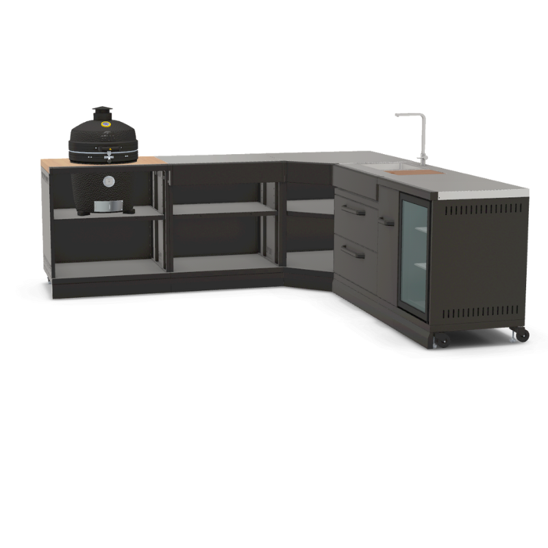 GRLLR Connect Modular Outdoor Kitchen – Kamado Grill, Sink, Expansion, Corner & Fridge Units for Premium Outdoor Cooking