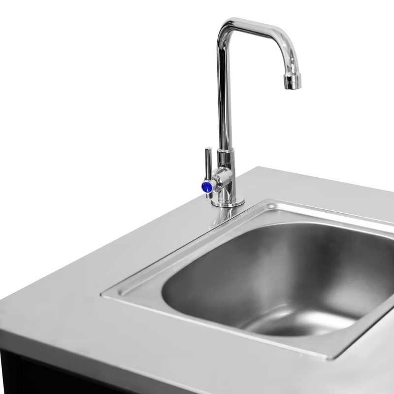 Cozze Outdoor Kitchen 90 w. Sink – Compact Outdoor Unit with Tap