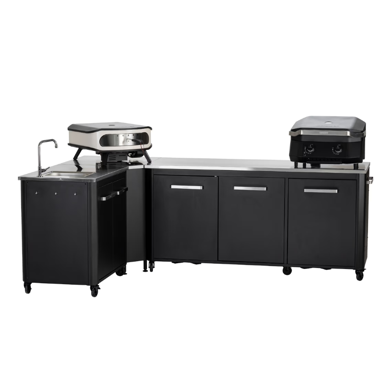 Cozze Outdoor Kitchen 90 w. Sink – Compact Outdoor Unit with Tap