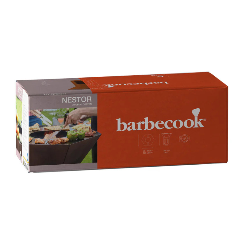 Barbecook Nestor Corten Steel BBQ with Dual Cooking Plates
