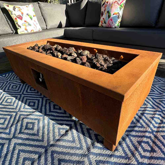 Vulcan Corten Steel Rectangle Fire Pit