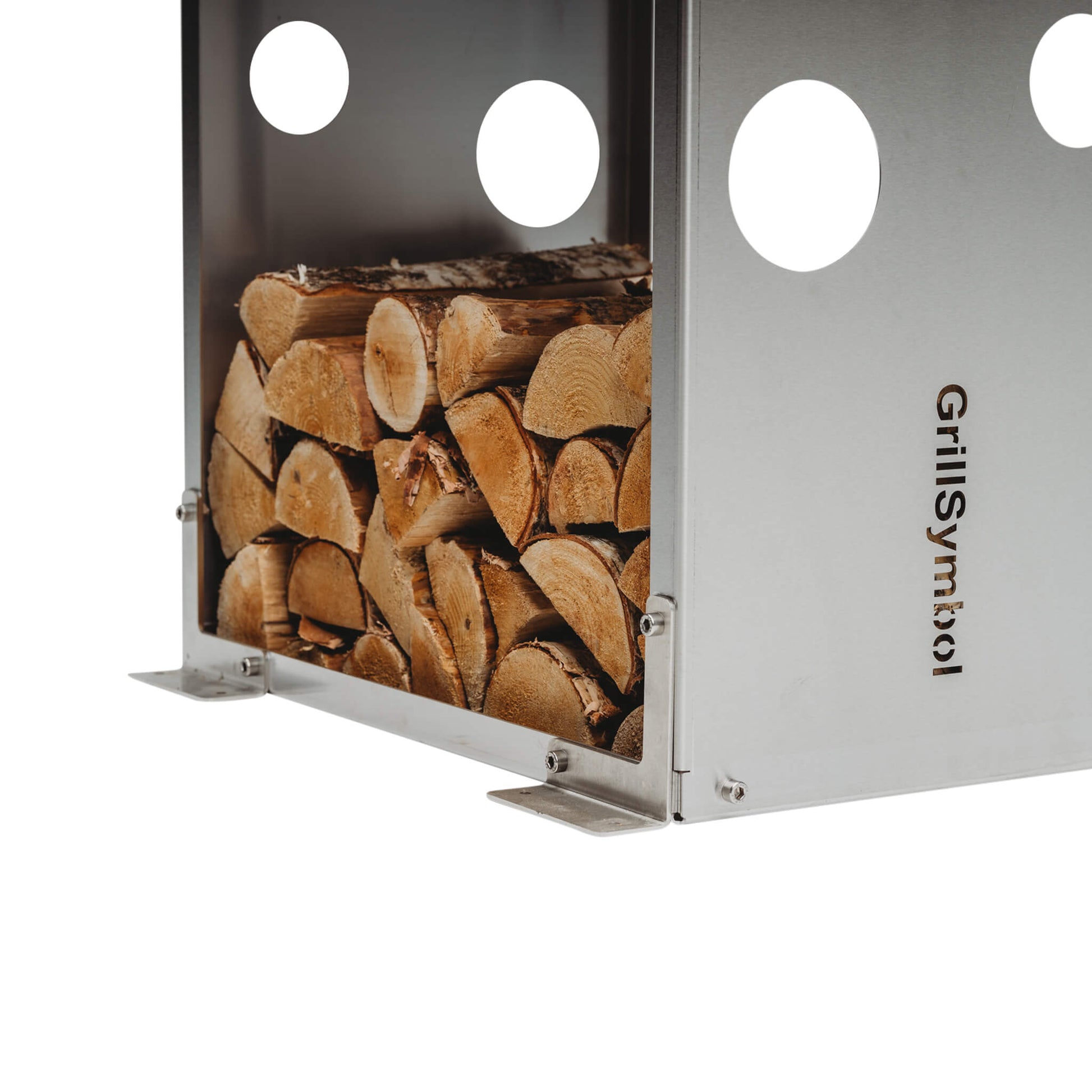 GrillSymbol Stainless Steel Firewood Rack WoodStock L 60*37*170 cm